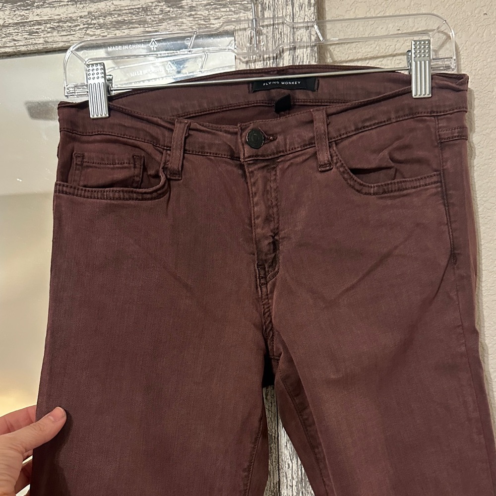 Flying Monkey Women's Maroon Skinny Jeans
